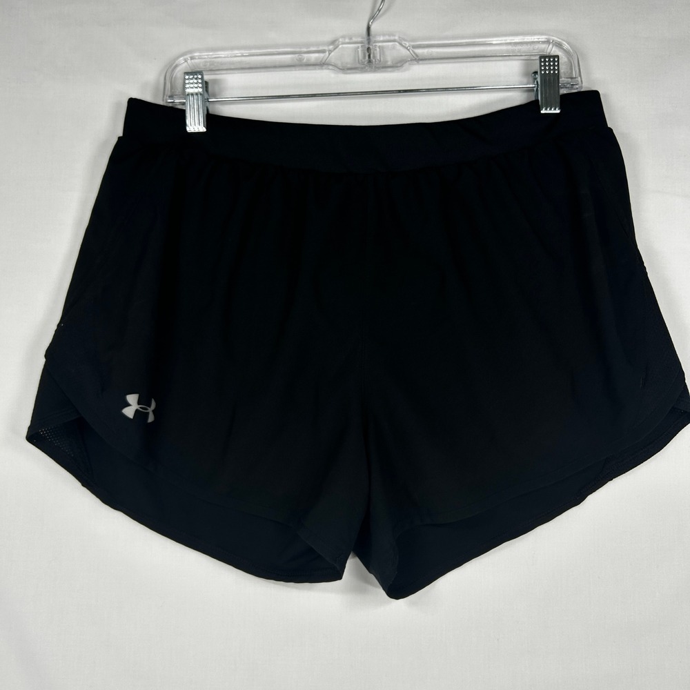 Under Armour Black HeatGear Athletic Running Shorts L